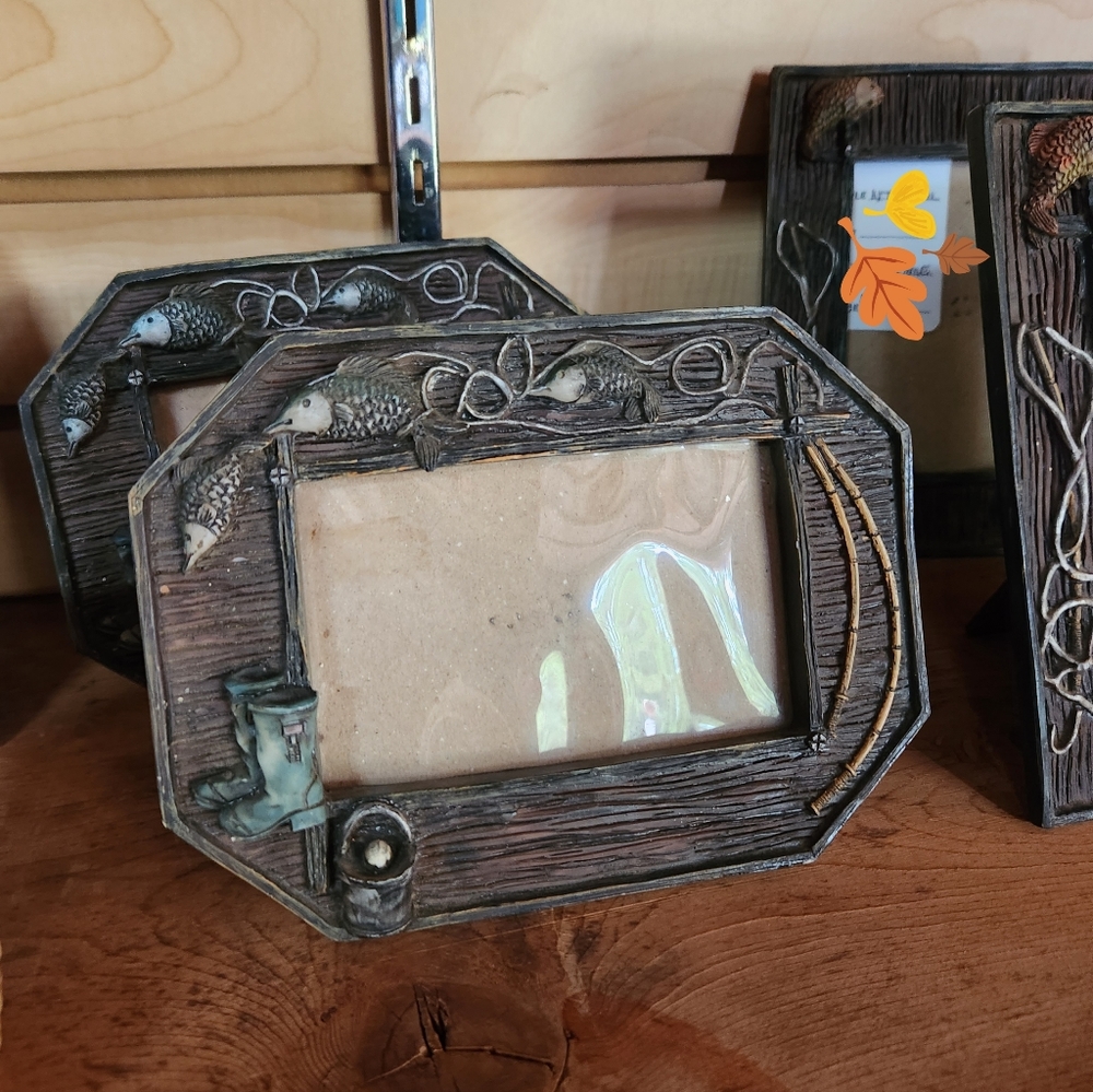 Fishing Photo Frame with 3-D Embellishments